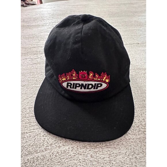 Ripndip Welcome to Heck flat brim SnapBack black hat - Picture 1 of 3